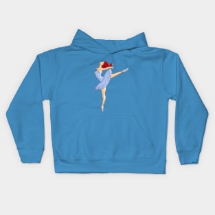 Ballerina girl dancing Kids Hoodie